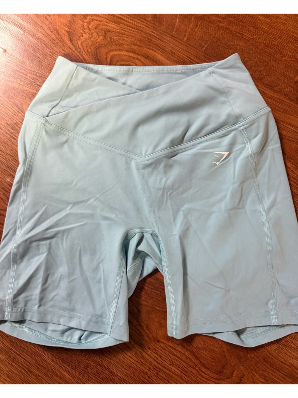 Gymshark Light Blue High-Rise Bike Shorts
